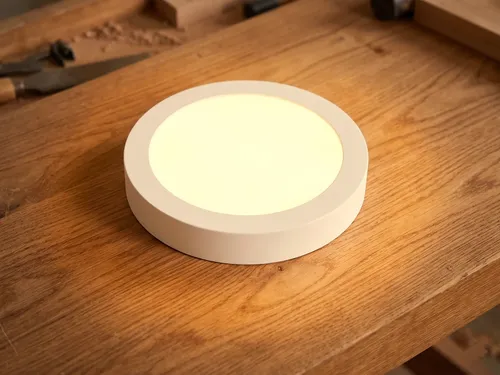 PLAFON LUMINARIO LED SOBRE PONER BLANCO LUZ CALIDA 12W