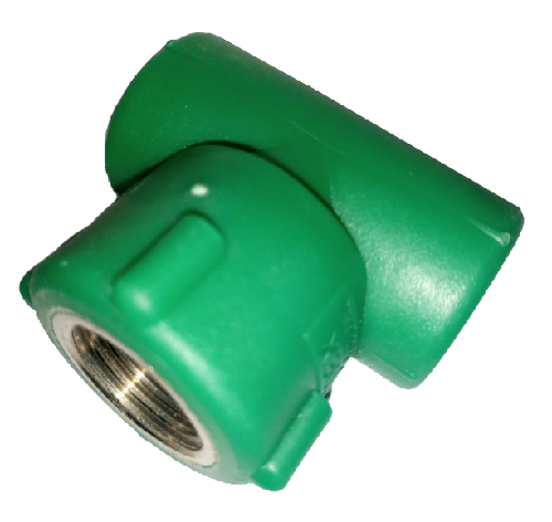 TEE C/INS. MET. CENTRAL HEMBRA 20 X 1/2 POLIMEX VERDE K33