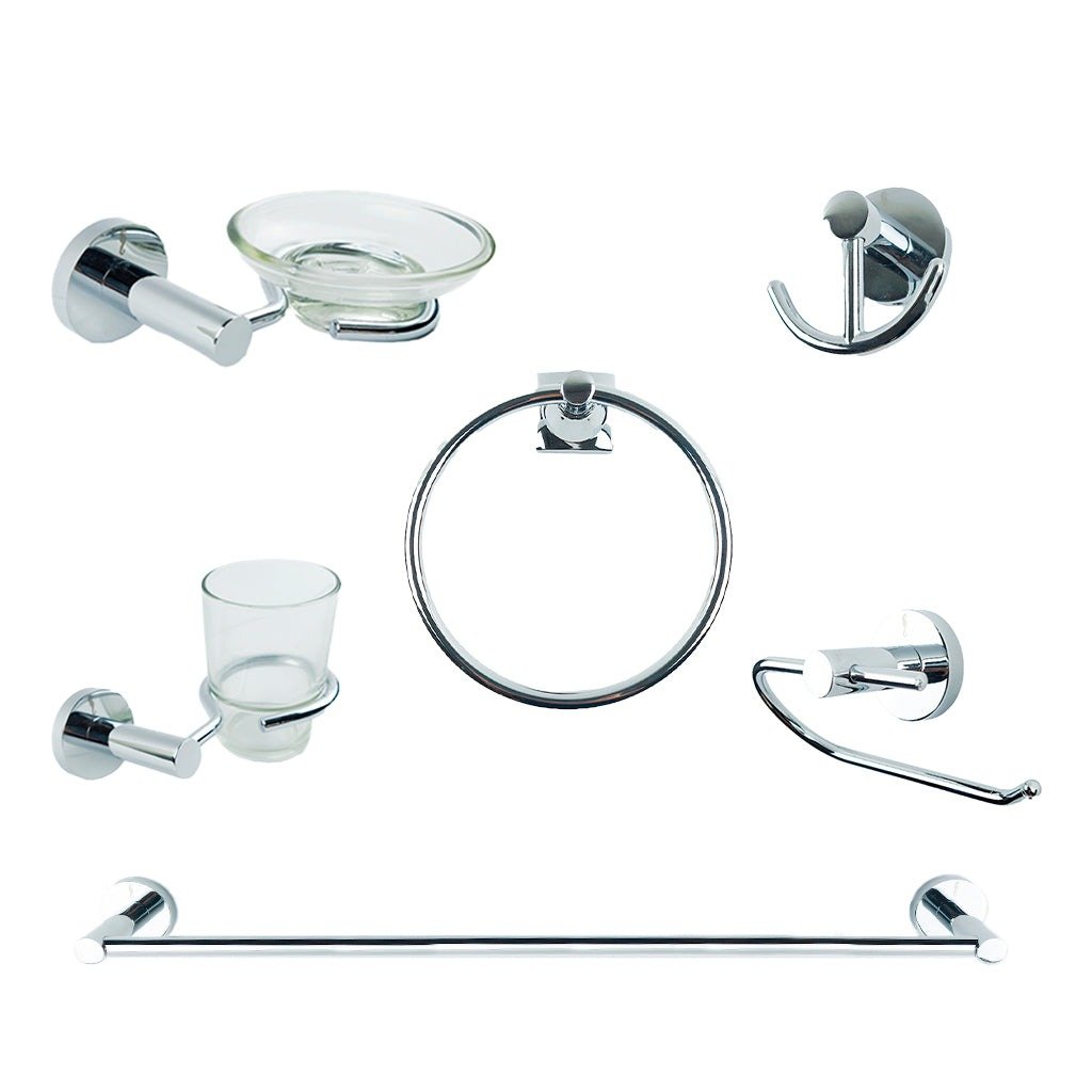 JUEGO DE ACCESORIOS PARA BAÑO A. CROMO PARIS