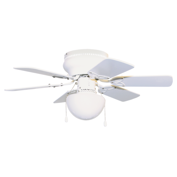 VENTILADOR DE TECHO C/LAMPARA 6 ASPAS DE 30'' NOGAL
