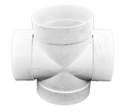 TEE DOBLE PVC 4 X 2 X 2"