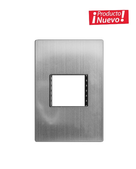 PLACA 1.5 MODULOS ACERO INOX. CHASIS METALICO