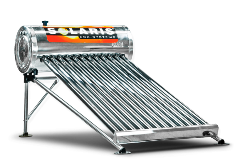 CALENTADOR PREZURIZADOS ACERO INOX. 12 TUBOS (4-5 PERSONAS) SOLARIS