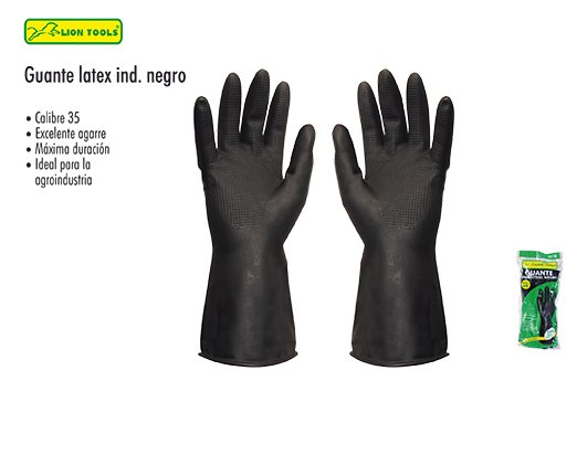 GUANTE LATEX NEGRO GRANDE INDUSTRIAL
