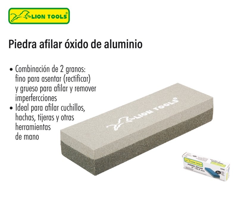 PIEDRA AFILAR 8" RECTANGULAR OXIDO ALUMINION