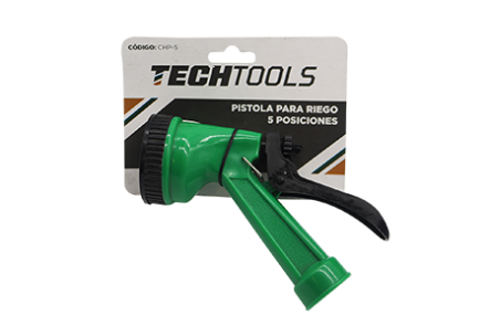 PISTOLA DE RIEGO DE PLASTICO 5 MODOS DE 4"