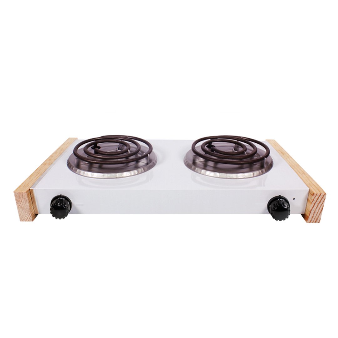 PARRILLA ELECTRICA HOJA DE LATA DOBLE CON LATERALES DE MADERA Y TERMOSTATO ECONOMICA