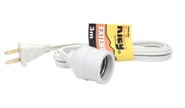 EXTENSION C/SOCKET BLANCA 4MTS 127V 7A