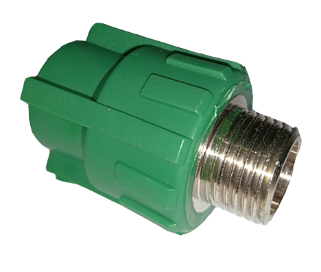 ADAPTADOR MACHO PPR INST/METALICO REDUCCION 3/4 X 1/2 VERDE FUSION