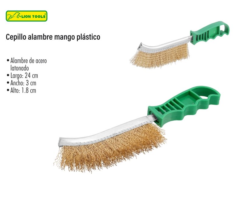 CEPILLO ALAMBRE MANGO PLASTICO 10"