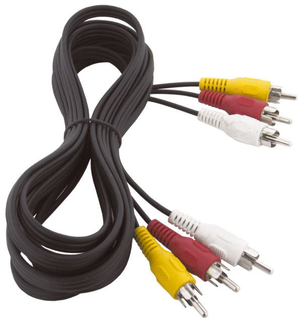 CABLE DE 3 PUNTAS RCA DE 3.60 MTS