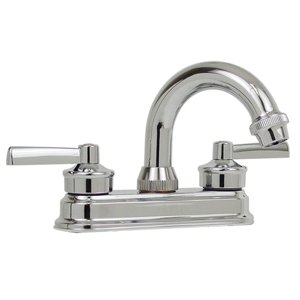 MEZCLADORA P/LAVABO 4" LATON CIERRE 90 M. PALANCA