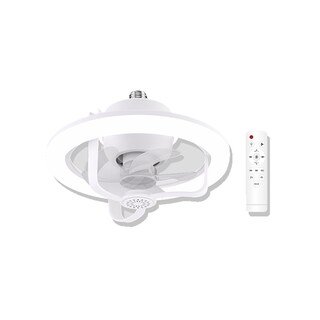 LAMPARA VENTILADOR DE TECHO CON CONTROL ASPAS 12" GRIRO 360* LV34W06
