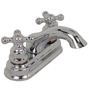 MEZCLADORA P/LAVABO DE 10CM C/CHAPETON CIERRE 90°
