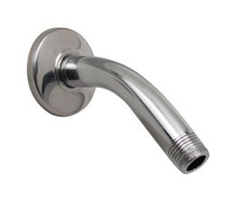 BRAZO DE FIERRO Y CHAPETON ACERO INOX. P/REGADERA