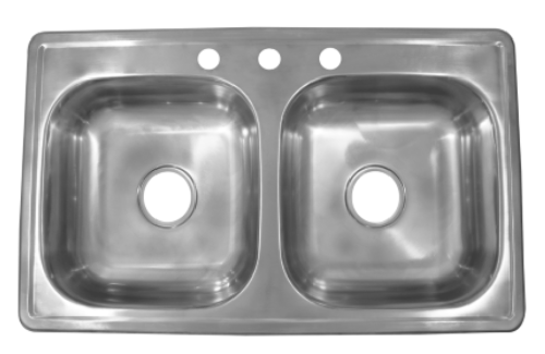 TARJA DOBLE ACERO INOX 201 CALIBRE 22 84X48 3 PERF