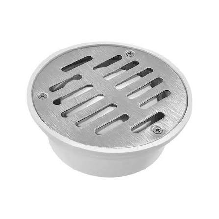 COLADERA UNIVERSAL COFLEX PC-102 BLANCA CON REJILLA ACERO PARA DRENAJE NORMA MEXICANA