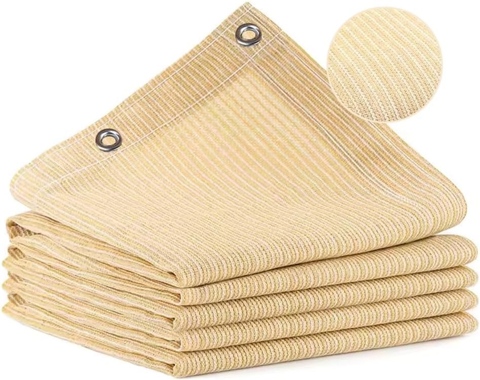 MALLA SOMBRA 95% X 1.85 X 50 MTS COLOR BEIGE MONOFILAMANETO CON CINTILLA Y OJILLOS A CADA 50CM