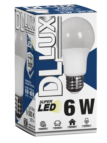 FOCO "DL LUX" 6W TIPO A - LED A BULBO