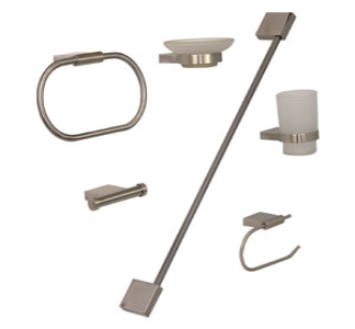 JGO. DE ACCESORIOS P/ EMPOTRAR AC. CROMO