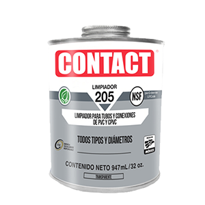 LIMPIADOR PARA PVC TRANSP. 8oz 1/4 LATA CONTACT