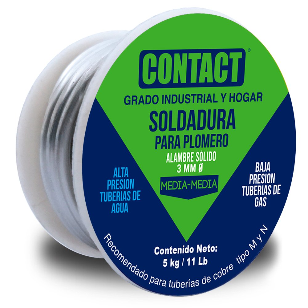 SOLDADURA CONTACT VERDE MEDIA-MEDIA 1lb. 454gr