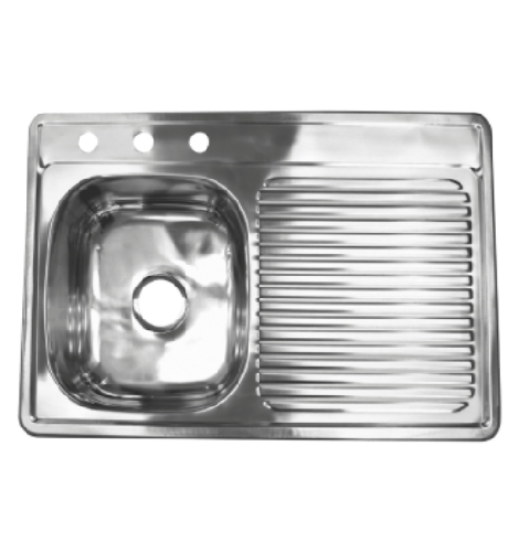 TARJA SENCILLA CON ESCURRIDOR DERECHO 80X50 PARA EMPORTRAR