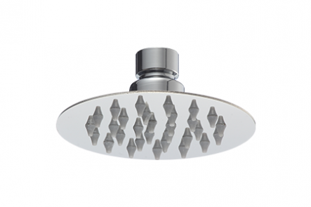 REGADERA REDONDA 4" ACERO INOX. DELUXE