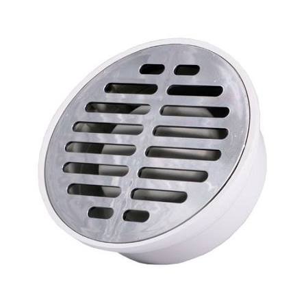 COLADERA UNIVERSAL COFLEX PC-101 BLANCA CON REJILLA CROMADA PARA DRENAJE NORMA MEXICANA