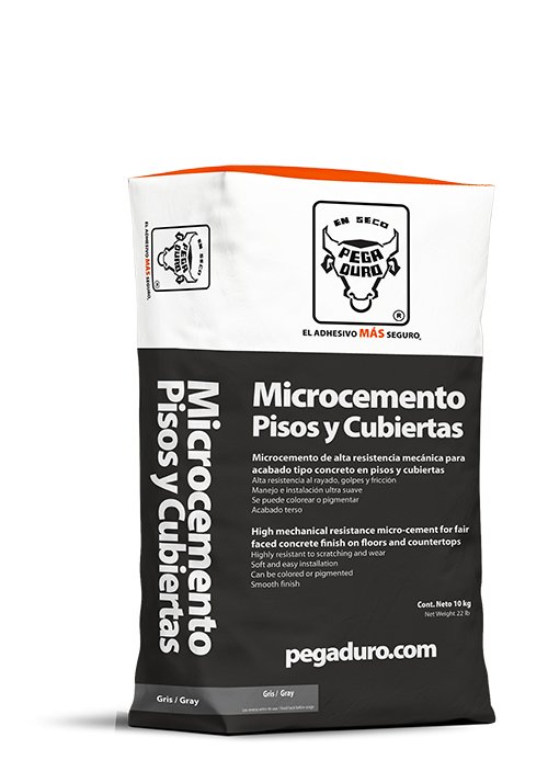 MICROCEMENTO PISO Y CUBIERTA GRIS PEGADURO 10KG