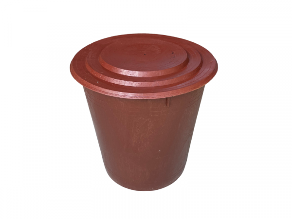 BOTE CON TAPA CYTIMICH 550 LTS ROJO OXIDO, CAFÉ, NEGRO, AZUL