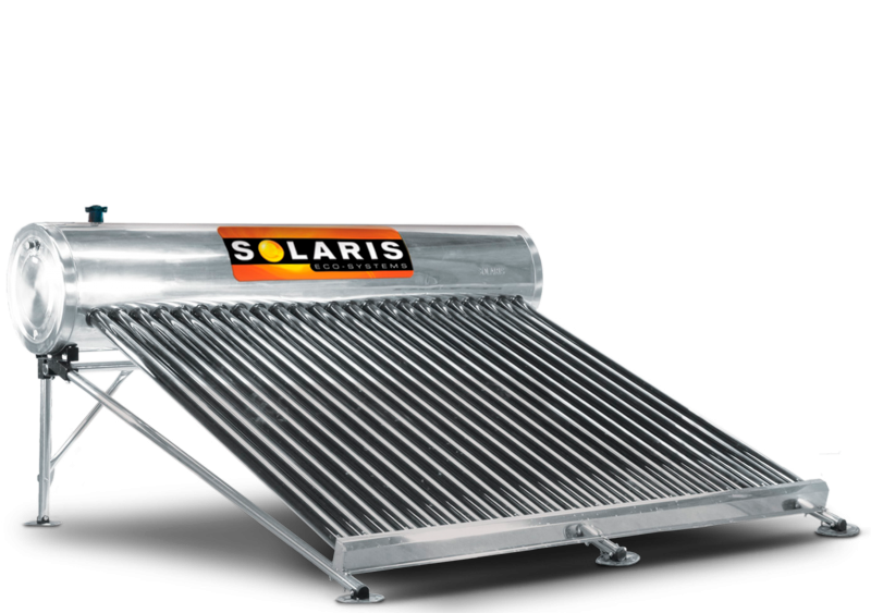 CALENTADOR PREZURIZADOS ACERO INOX. 24 TUBOS (8 PERSONAS) SOLARIS