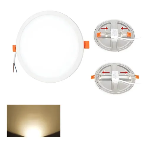 PLAFON LUMINARIO LED AJUSTABLE BLANCO LUZ CALIDA 15 W