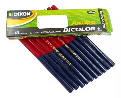 BICOLOR GRUESO JUMBO "DIXON" EMP C/12 PZAS "BUFFY" EMP. 10PZAS.