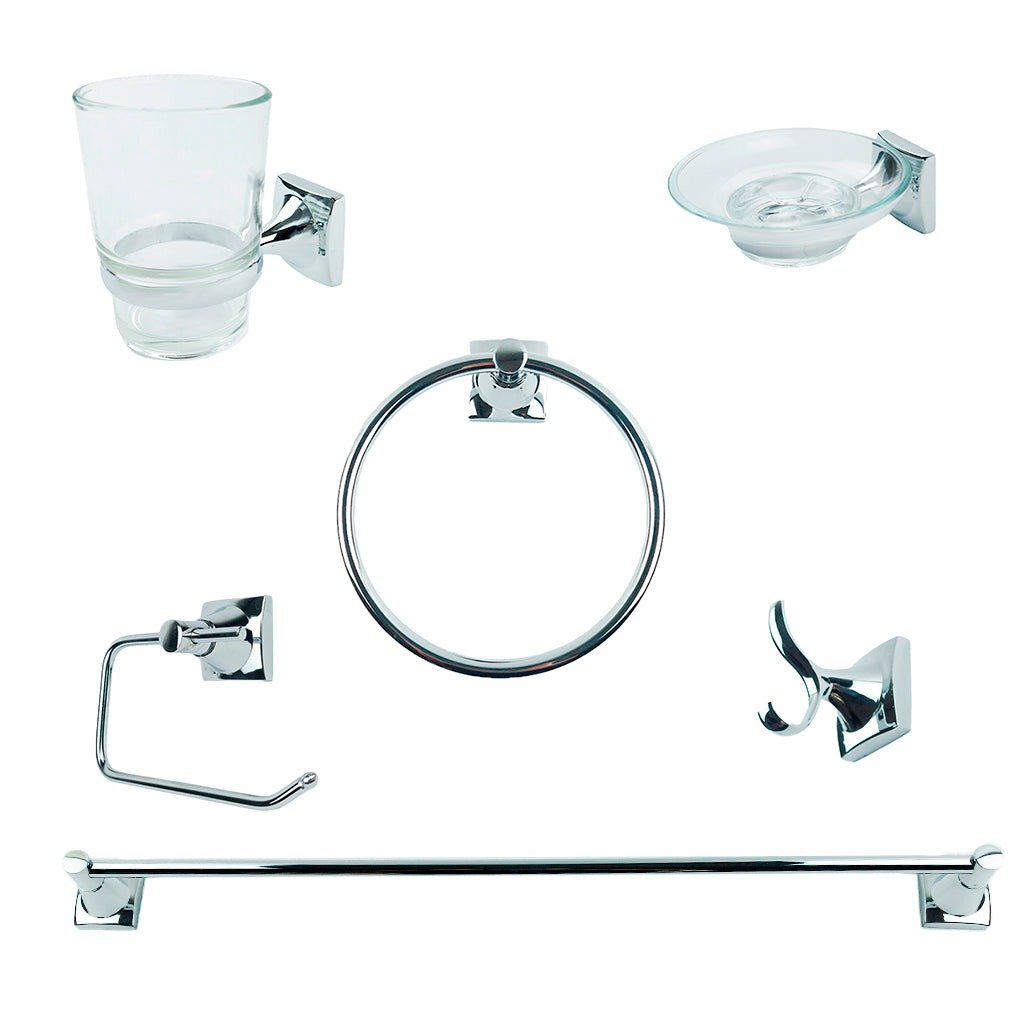 JUEGO DE ACCESORIOS PARA BAÑO A. CROMO