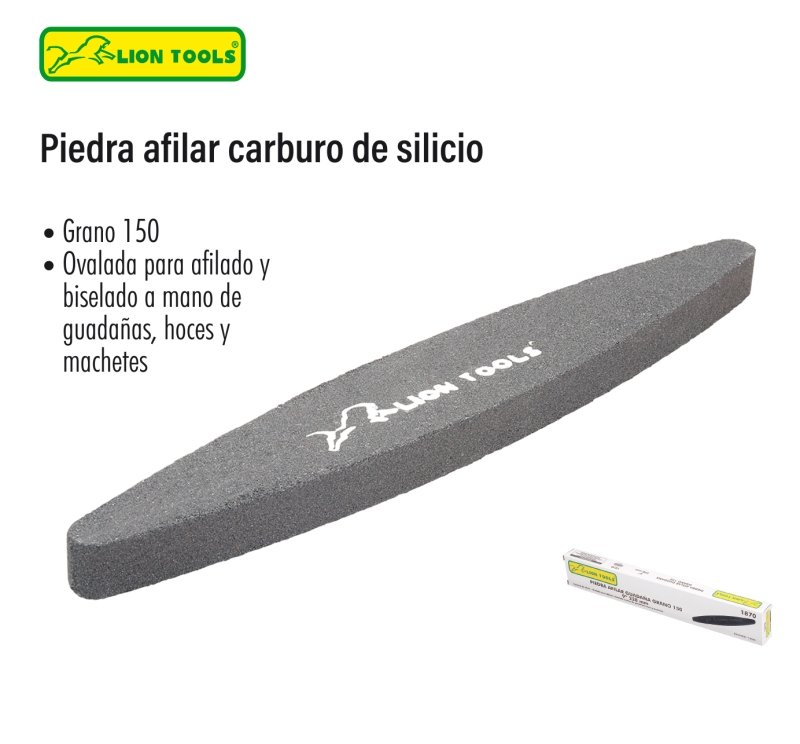 PIEDRA AFILAR 9" CARBURO DE SILICIO OVALADA