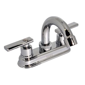 MEZCLADORA PARA LAVABO DE 10 CM CIERRE 90° ACABADO CROMO MANERAL DANUBIO