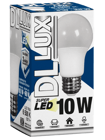 FOCO "DL LUX" 10W LUZ FRIA INDIVIDUAL TIPO A - LED A BULBO