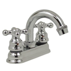 MEZCLADORA P/LAVABO 4" LATON M. CRUCETA CHICO