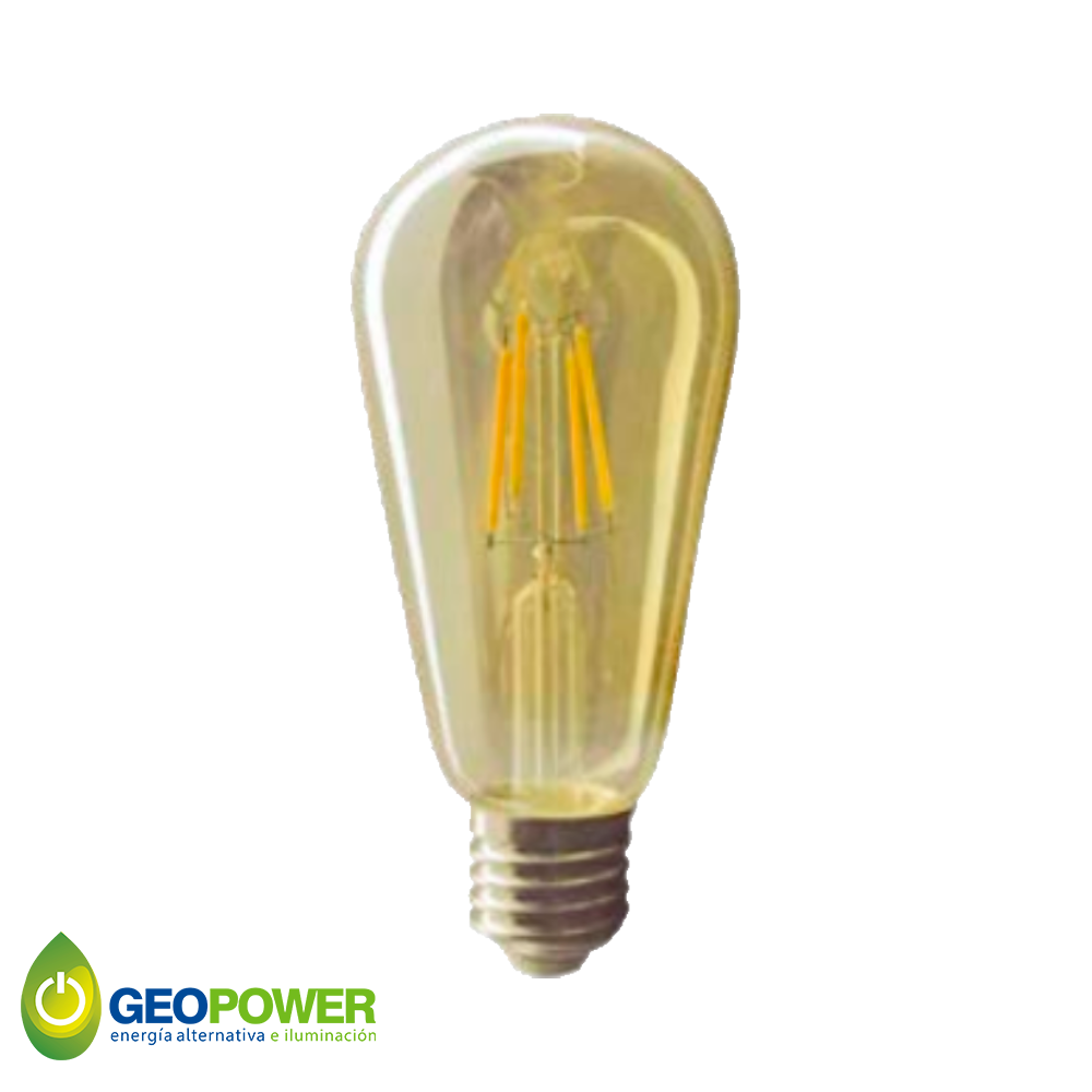 LAMPARA DECORATIVA LED VINTAGE PERA AMBAR 4W E27